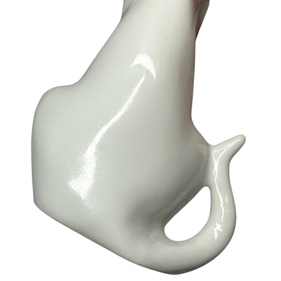 Vintage OMC Siamese Cat Figurine Japan Porcelain White Mid Century Modern 7 1/2" - Picture 8 of 15